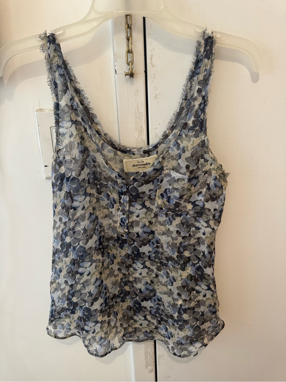 Abercrombie Kids Blue Floral Tank Blouse